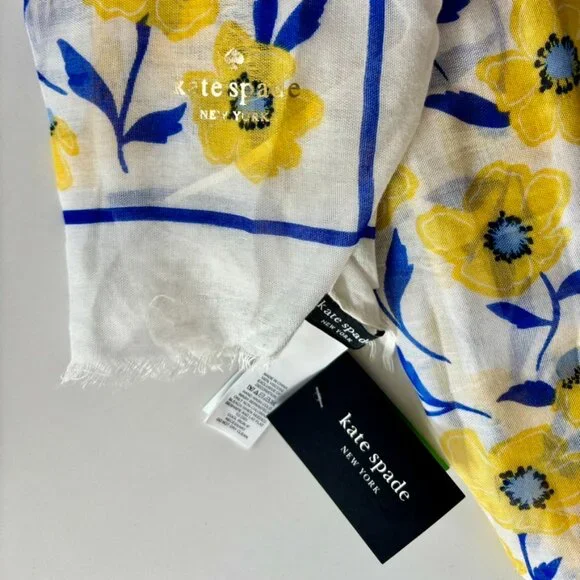 Kate Spade New York Women's Oblong Floral Lightweight Scarf Shawl NWT $98